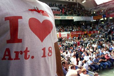 Una manifestazione a difesa dell'art. 18